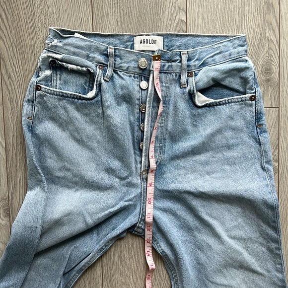 AGOLDE 90’s distressed high waisted button fly jeans - Picture 4 of 7